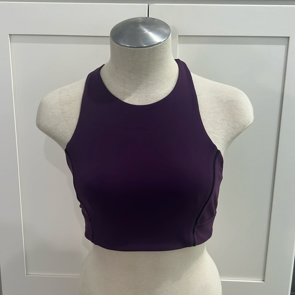 Lululemon Simply Bare Bra. Purple w/ black. Size 6 - Picture 2 of 6